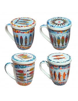 Mug poissons 4 diff. avec...