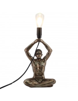 LAMPE Statue Homme Assis...