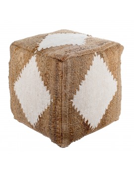 Pouf en coton-jute 45x45