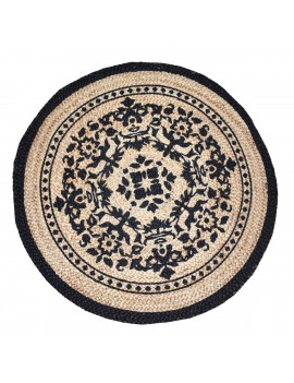 TAPIS rond de 90cm en Jute...