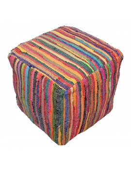 Pouf chindi multicolore...