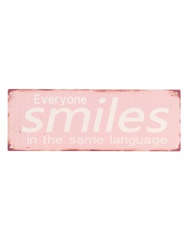 Plaque mur smiles 13x36cm.