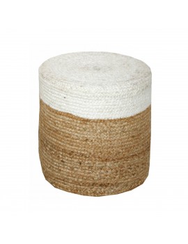 POUF rond en Jute et Coton...