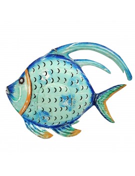 Poisson bleu porte-vase