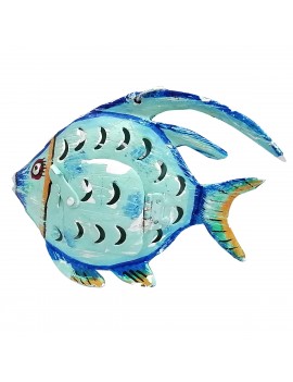 Poisson bleu porte-vase