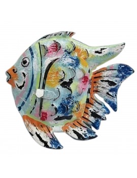 Poisson bleu porte-vase