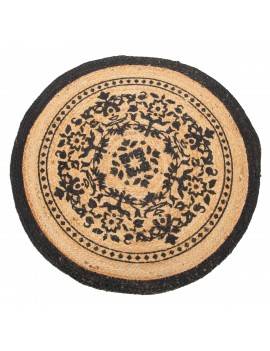 TAPIS rond de 90cm en Jute...