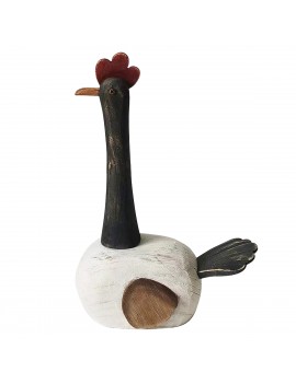 POULE Statue en Bois...