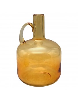 Vase en verre orange 22cm