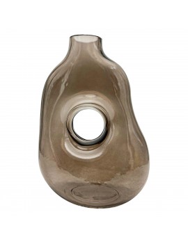 Vase en verre gris 24,8cm