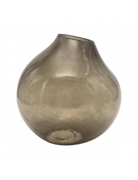 Vase en verre gris 18cm