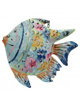 Poisson bleu porte-vase