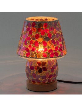 Lampe fleurs mosaique