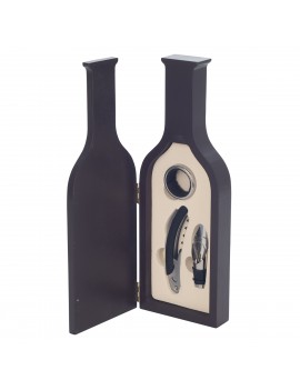 Boite bouteille 3 pc. vin