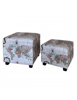 TABOURET COFFRE Set de 2...