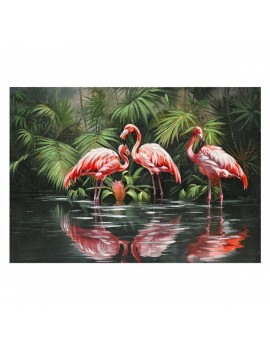 Tableau Flamant Rose Toile...