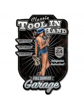 Plaque murale garage fille