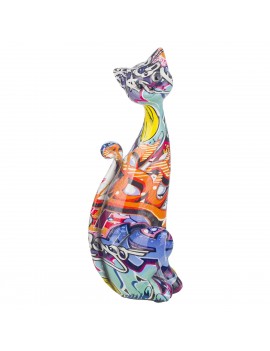 CHAT assis Statue 24cm...