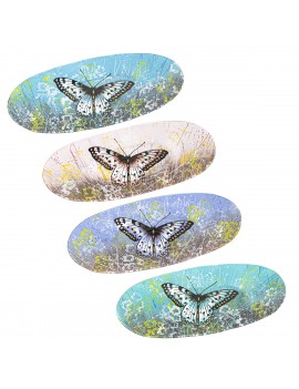 Assiette papillon ovale 35cm.