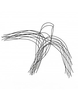 Ornement mur oiseaux en fer