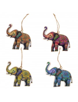 Pendant éléphant 4 diff.