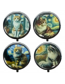 Boîte à pilules chat avec...