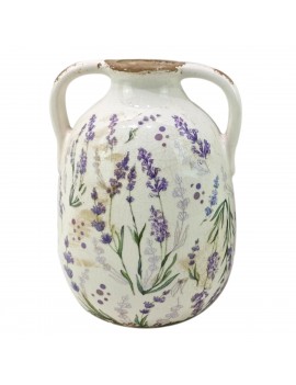 Grand vase à fleurs lavande