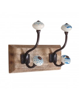 Patère Bois de 25cm avec 2...