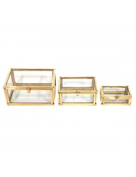 BOITES en Laiton et Verre...