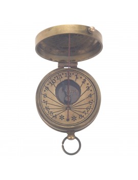 Boussole ronde en métal de...