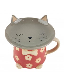 Tasse chat et plateau