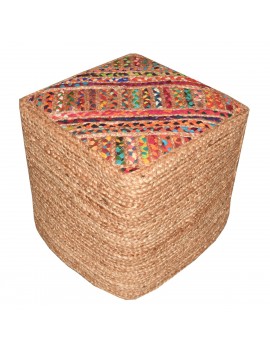 POUF repose pieds en Jute...