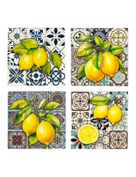 Sous-verre citron 4 diff.