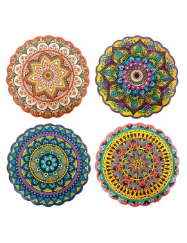 Sous-verre mandala 4 diff.