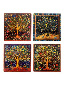 Sous verre carré Arbre de...