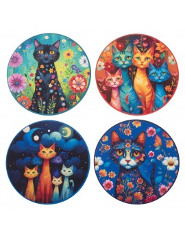 Dessous de verre chat avec...