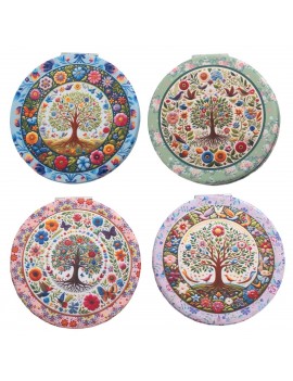 Miroir poche arbre vie 4 diff.