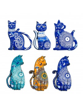 Magnétique chat 6 diff.