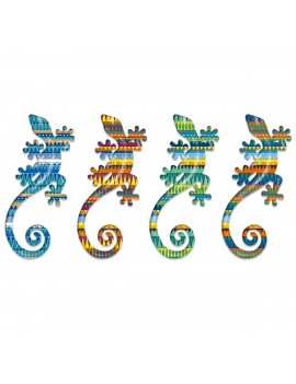 Déco murale lézard 4 diff.