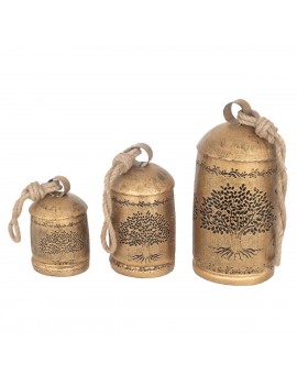 CLOCHES en Métal Set de 3...