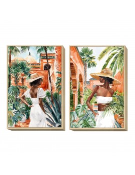 TABLEAU Toile 60x40cm Femme...