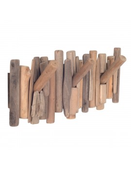 Patère en métal et Bois de...