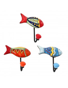 Patère POISSON en céramique...