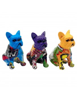 Petit chien bouledogue 3 diff.