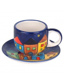 Tasse café avec soucoupe