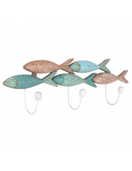 Patère poissons 3 boutons