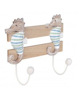 Patère hippocampes 2 boutons