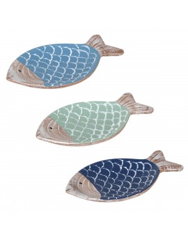 Assiette poissons 3 diff.