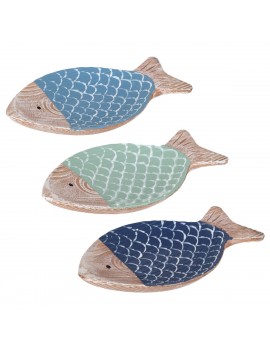 Assiette poissons 3 diff.