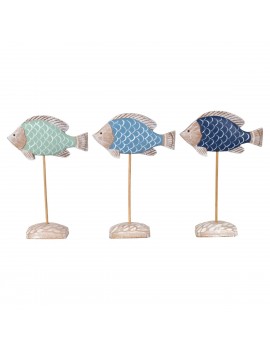 Figurine poisson 3 diff.